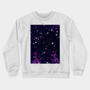 Purple and Black Galaxy Stars Crewneck Sweatshirt